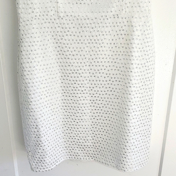 NWT! AIDAN MATTOX white sequin square neck sheath Dress white size 6 Brand new! - Picture 12 of 12